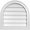 Ekena Millwork Round Top Surface Mount PVC Gable Vent w/ 2"W x 1-1/2"P Brickmould Frame, 20"W x 20"H GVPRT20X2002SN - alternate 1